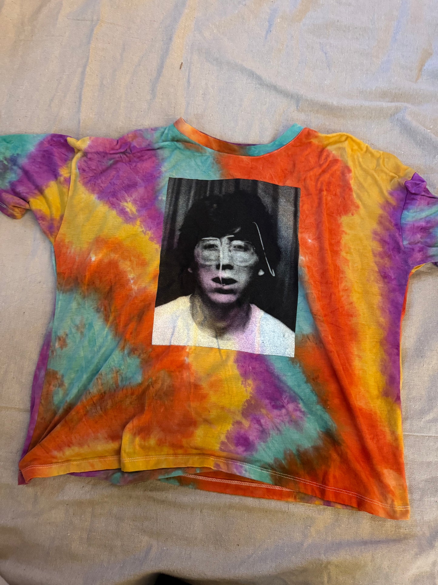 PREP SCHOOL HIPPIE TEE UPCYCLED Tie Dye T-Shirt - D23 BOXY Large