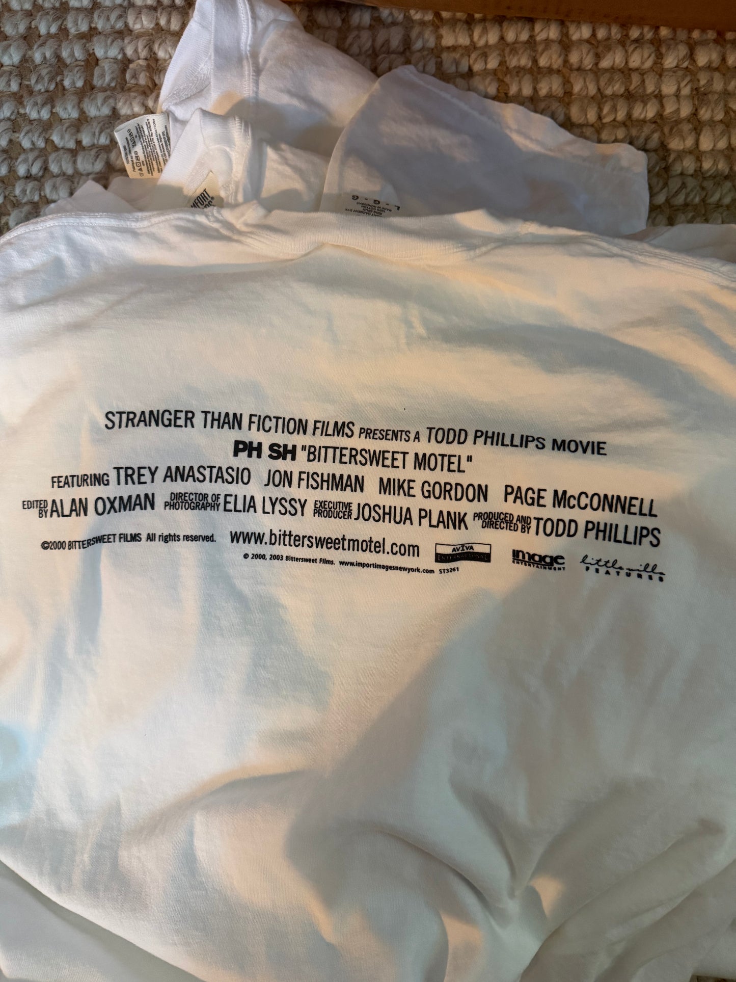 THE BITTERSWEET MOTEL CRITERION TEE WHITE LARGE